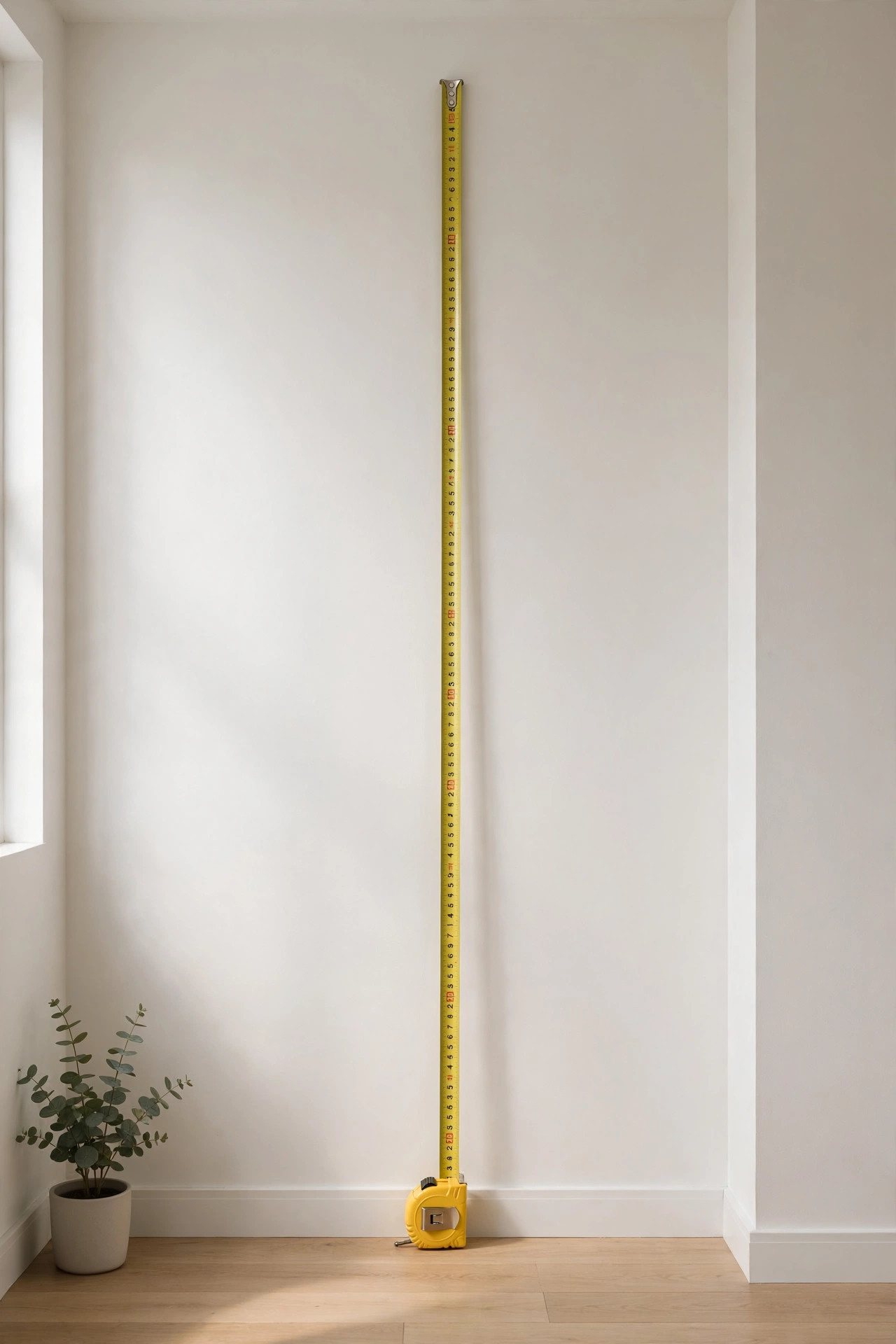 Measuring vertical wall space for small apartment storage ideas